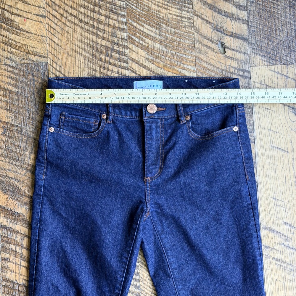 Loft Skinny Jeans Womens 26/2 Made with Love Dark Indigo Blue Denim Slim Pants - Picture 5 of 7